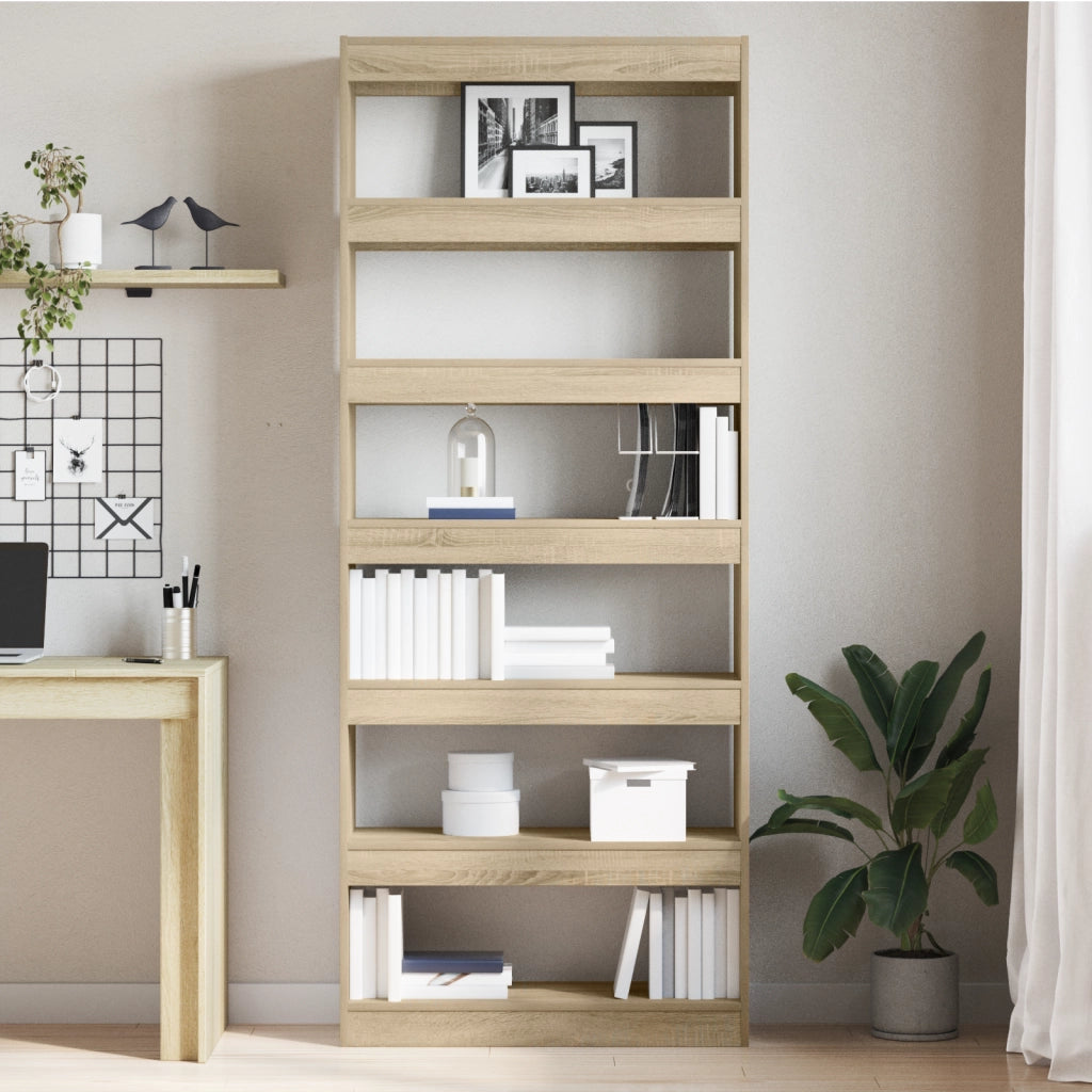 Libreria in Rovere Sonoma Legno ingegnerizzato 80 x 30 x 198 cm