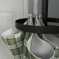 Appendiabiti da Terra Ø34x177 cm con Portaombrelli e 8 Ganci in Metallo Nero