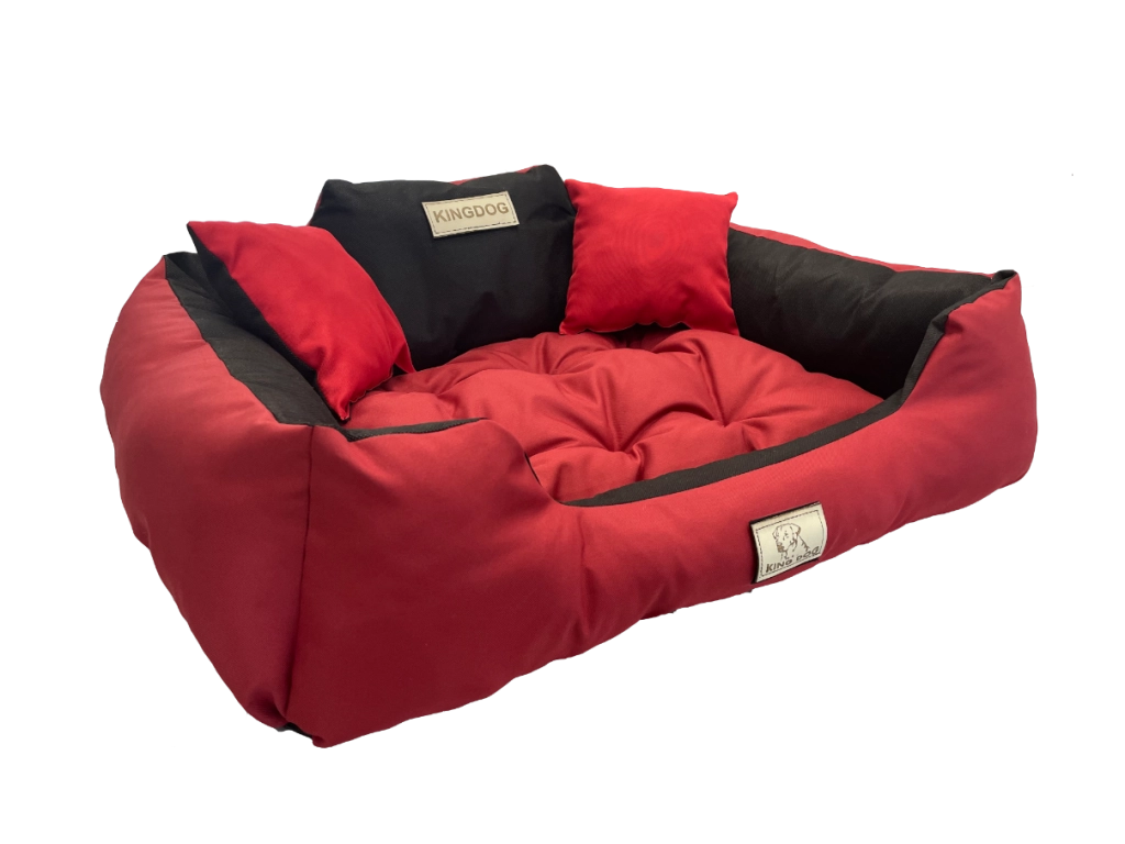 AIO FACTORY 130x105 cm KINGDOG Cuccia per cani impermeabile personalizzabile rossa
