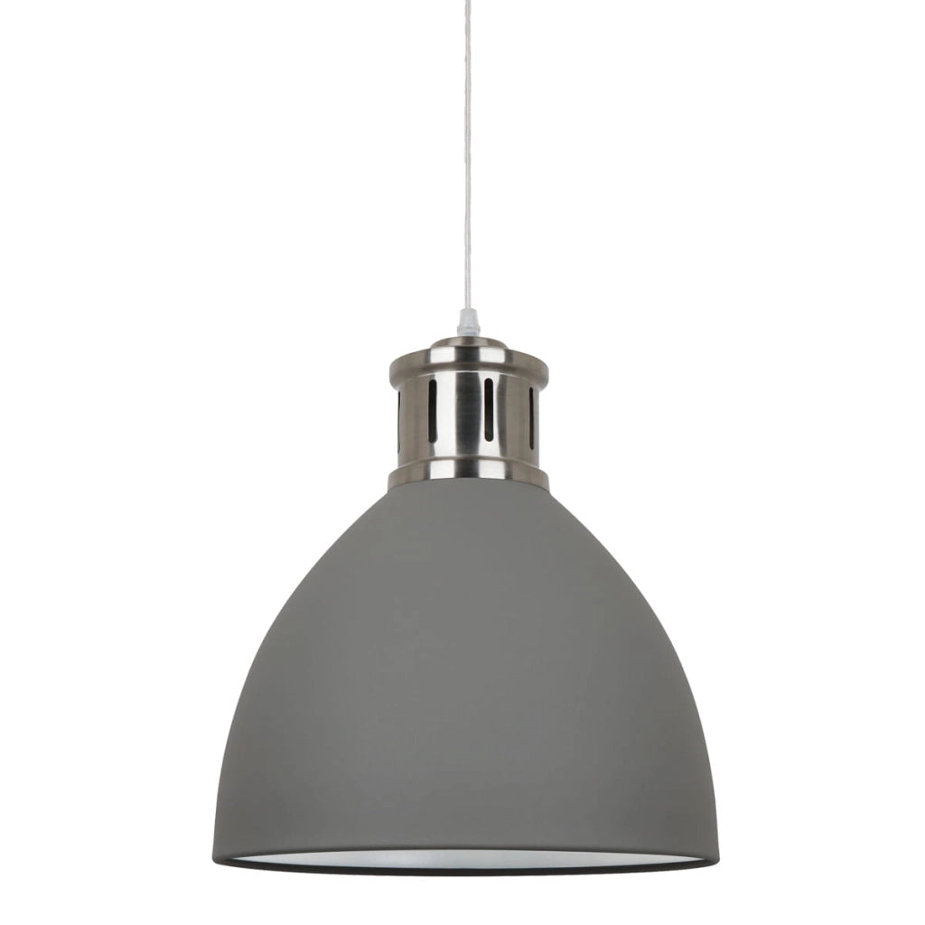 Lampada a sospensione Italux Lola industriale grigio nichel