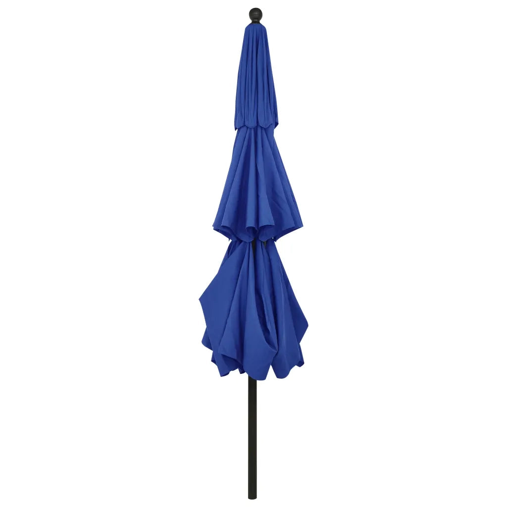 Ombrellone a 3 Livelli con Palo in Alluminio Azzurro 3,5 m