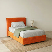 Brozolo, Letto Singolo Materasso Incluso Made in Italy, Arancione
