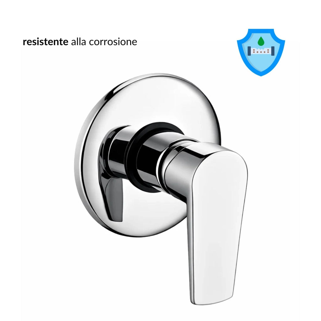 Miscelatore doccia da parete asia ad incasso ottone colore cromato bagno *** confezione 1
