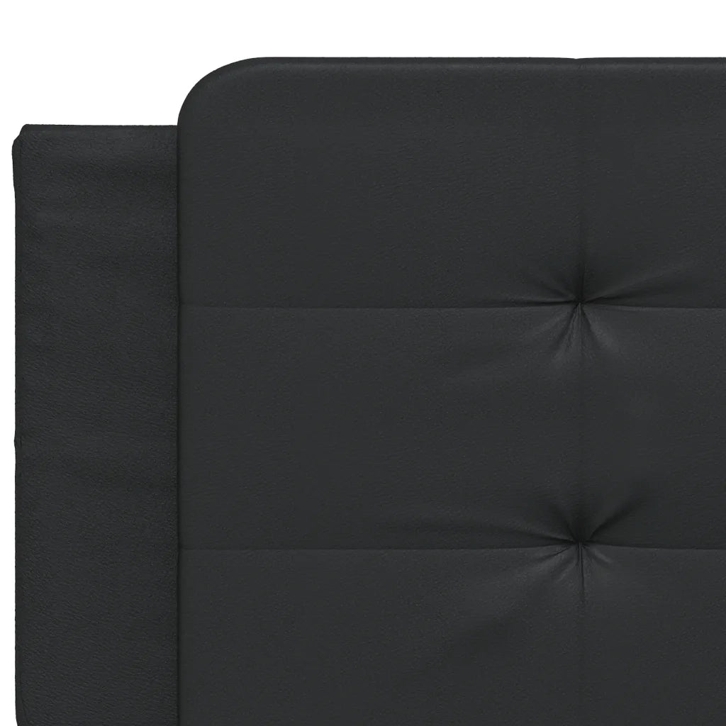 Letto con Materasso Zadar Nero 160x200 cm in Similpelle 3208873
