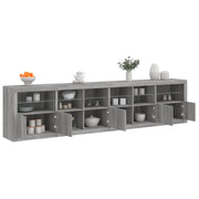 Credenza con Luci LED Grigio Sonoma 283x37x67 cm 3209021