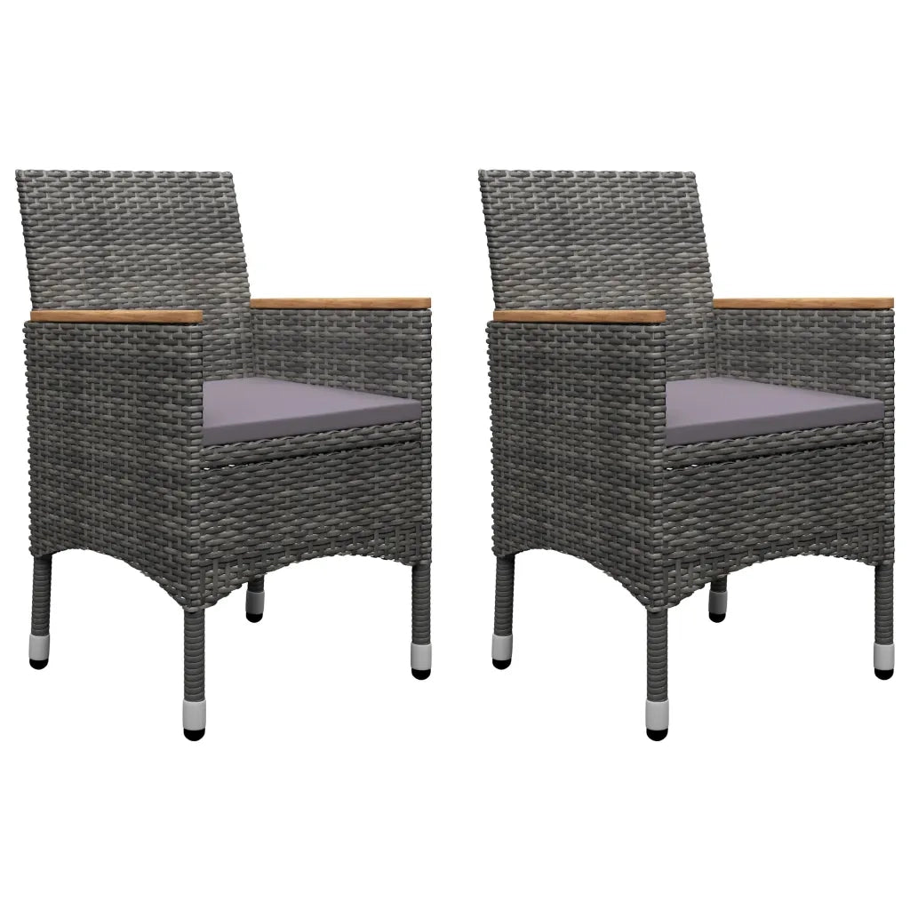 Set Mobili da Pranzo per Giardino 3 pz Grigio 3068688
