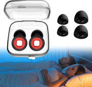 Orecchini anti-roncolo per il sonno, assorbenti del suono, inclusi 2 pair orecchini, orecchini riciclabili per protezione acustica (nero)
