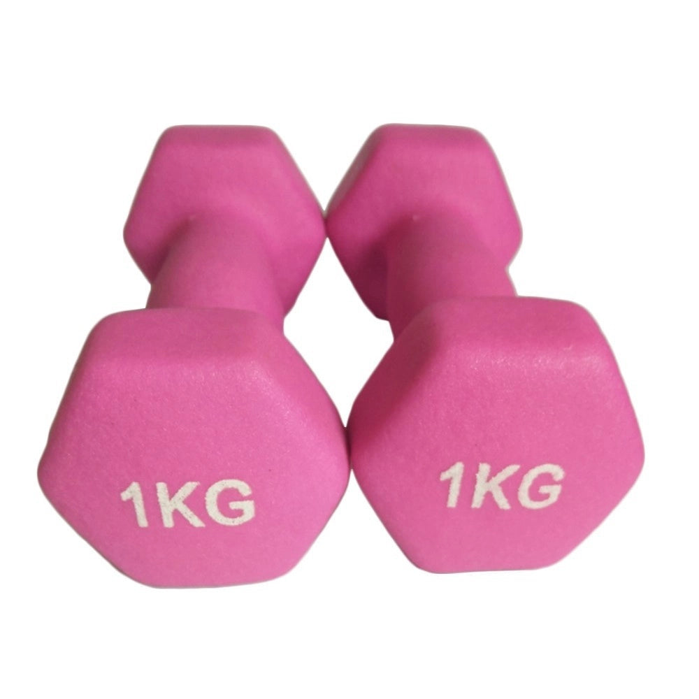 Trade Shop - Coppia Pesi Manubri Manubrio Palestra 1+1kg Fitness Bilancieri Esercizi Cuore -