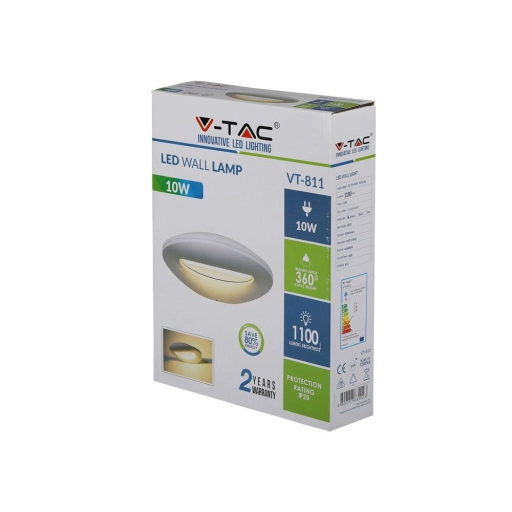 Lampada applique da muro 10W per esterno White Body 3000K