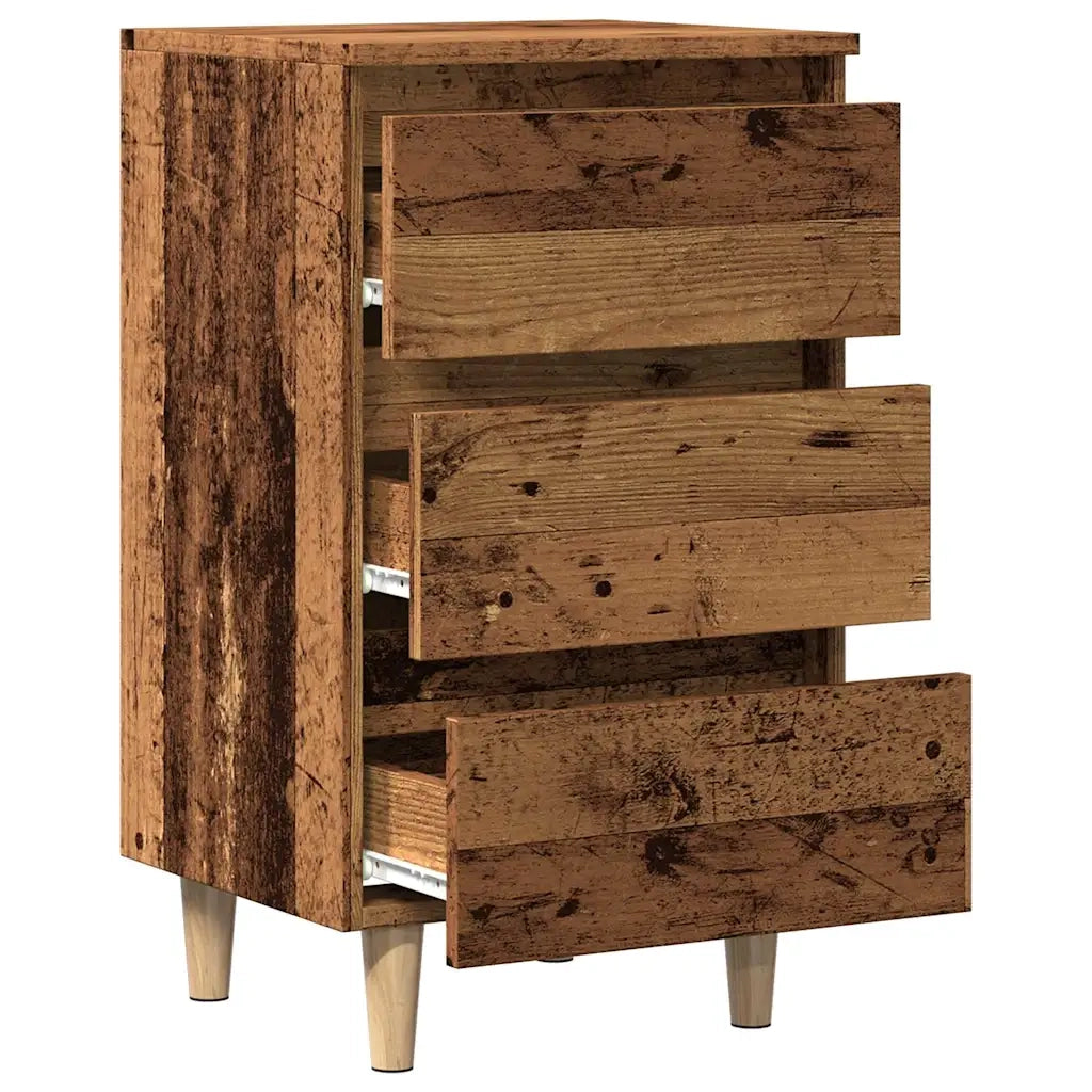 Comodino | Armadio da Notte | Mobiletto da notte Legno Vecchio 40x35x69 cm in Legno Multistrato