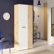 Armadio multiuso tuttopiani Teodoro 2 ante rovere con anta bianca 69x36.5x181H