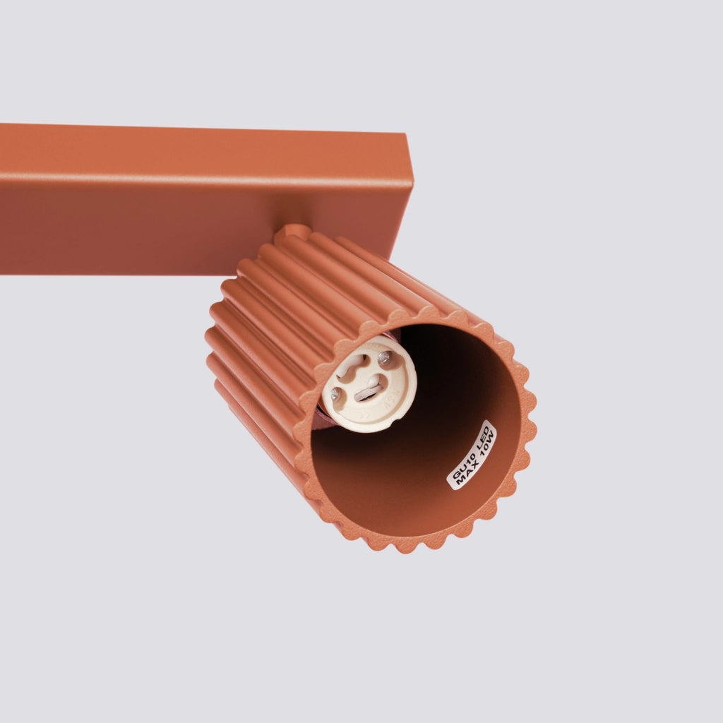 Plafoniera barra rossa ocra 45cm 3xGU10 GRAVIO PureLume