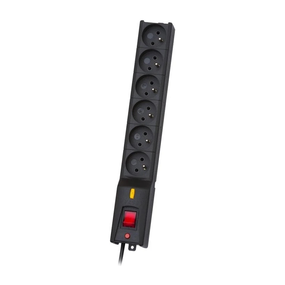 LESTAR 1966004697 Nero 6 prese AC 230 V 5 m