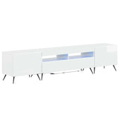 Mobile TV LED a 5 pezzi Bianco Lucido Legno ingegnerizzato 3416924