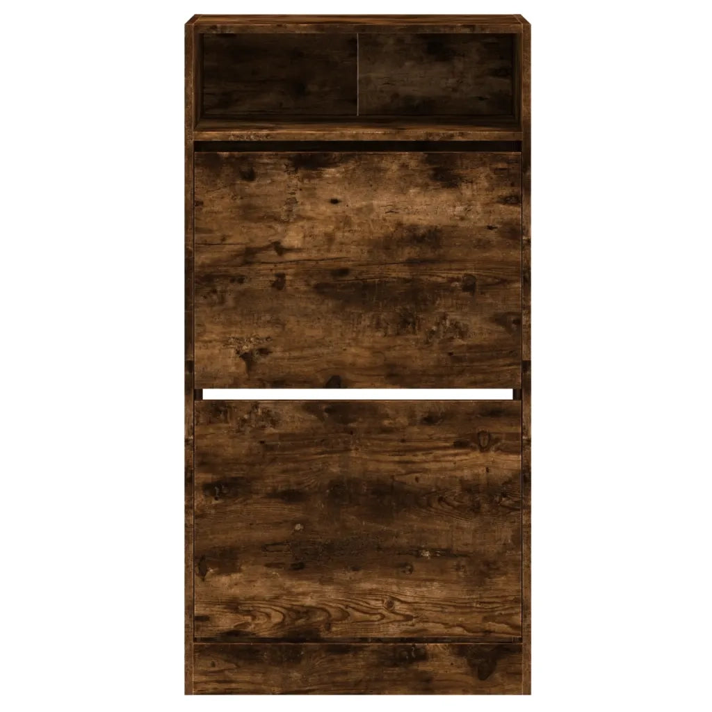 Scarpiera | Mobile per scarpe Rovere Fumo 60x34x116 cm in Legno Multistrato