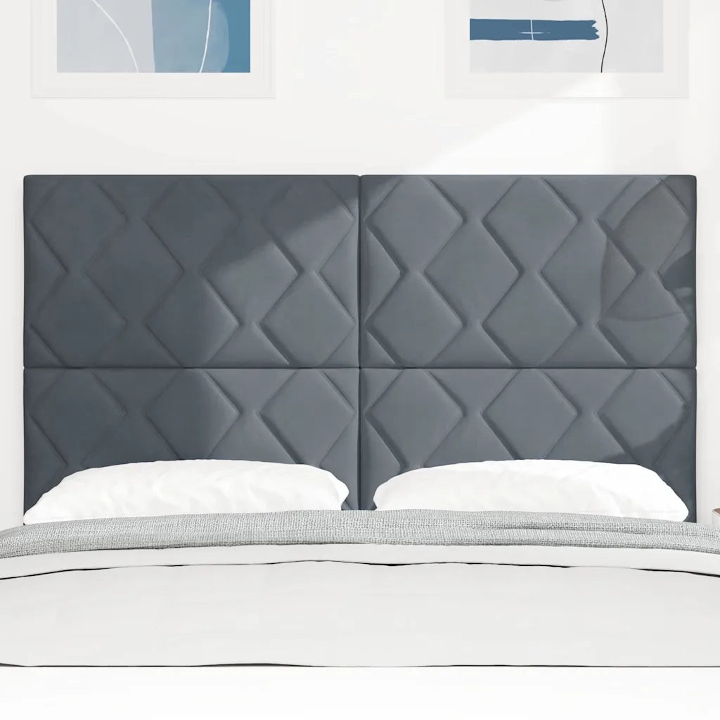 Testiera con testiera Grigio scuro 160 cm Velluto 3337933
