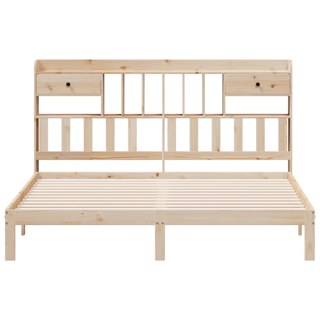Letto Libreria senza Materasso 180x200 cm in Legno di Pino 3322607