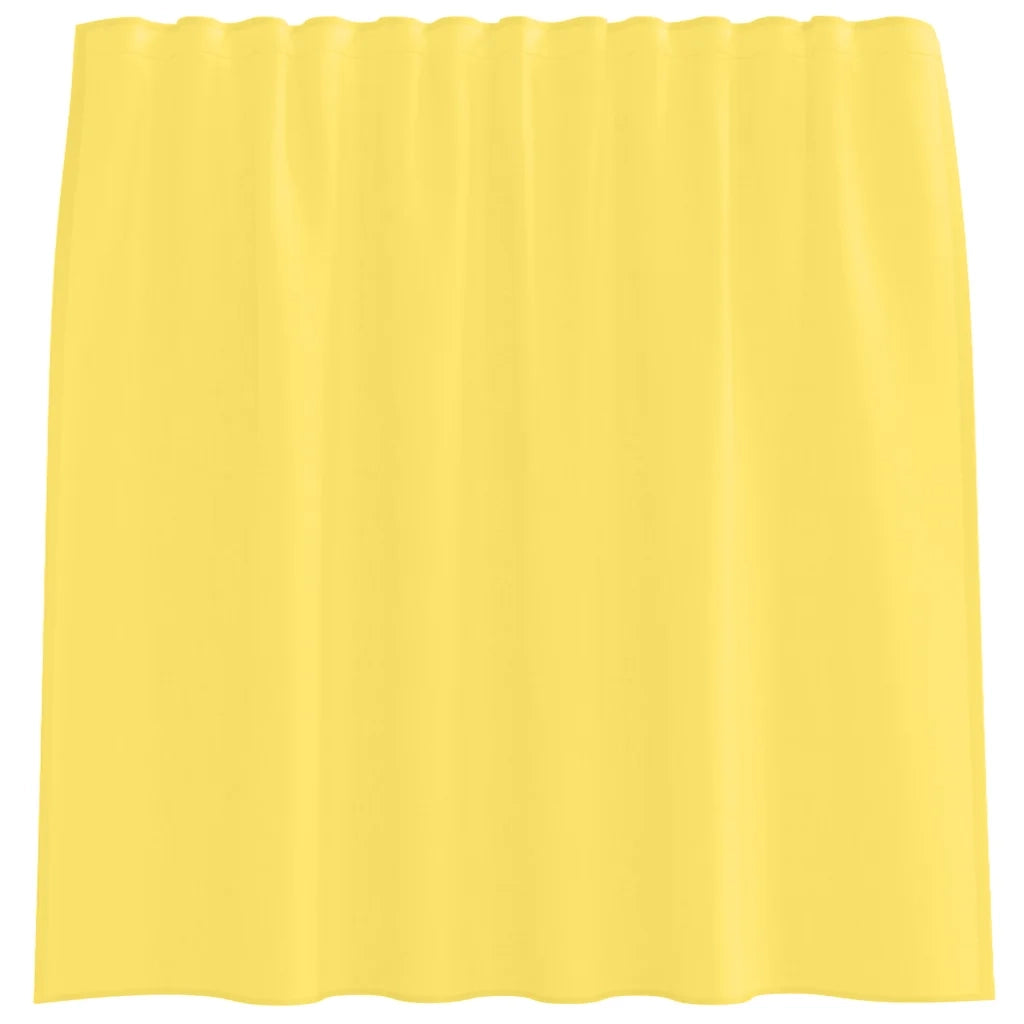 Tende in Voile con Tasche per Aste 2 pz Giallo 4102226