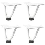 Set di 4 gambe a forcina per tavolino da caffè 10 cm con piedini regolabili design moderno in acciaio bianco 02_0056708