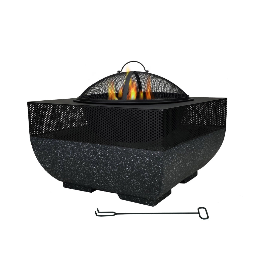 Braciere BBQ 2 in 1 da Esterno – Scalda e Cucina in Giardino con Griglia Inclusa in Acciaio e Pietra Il Gruppone