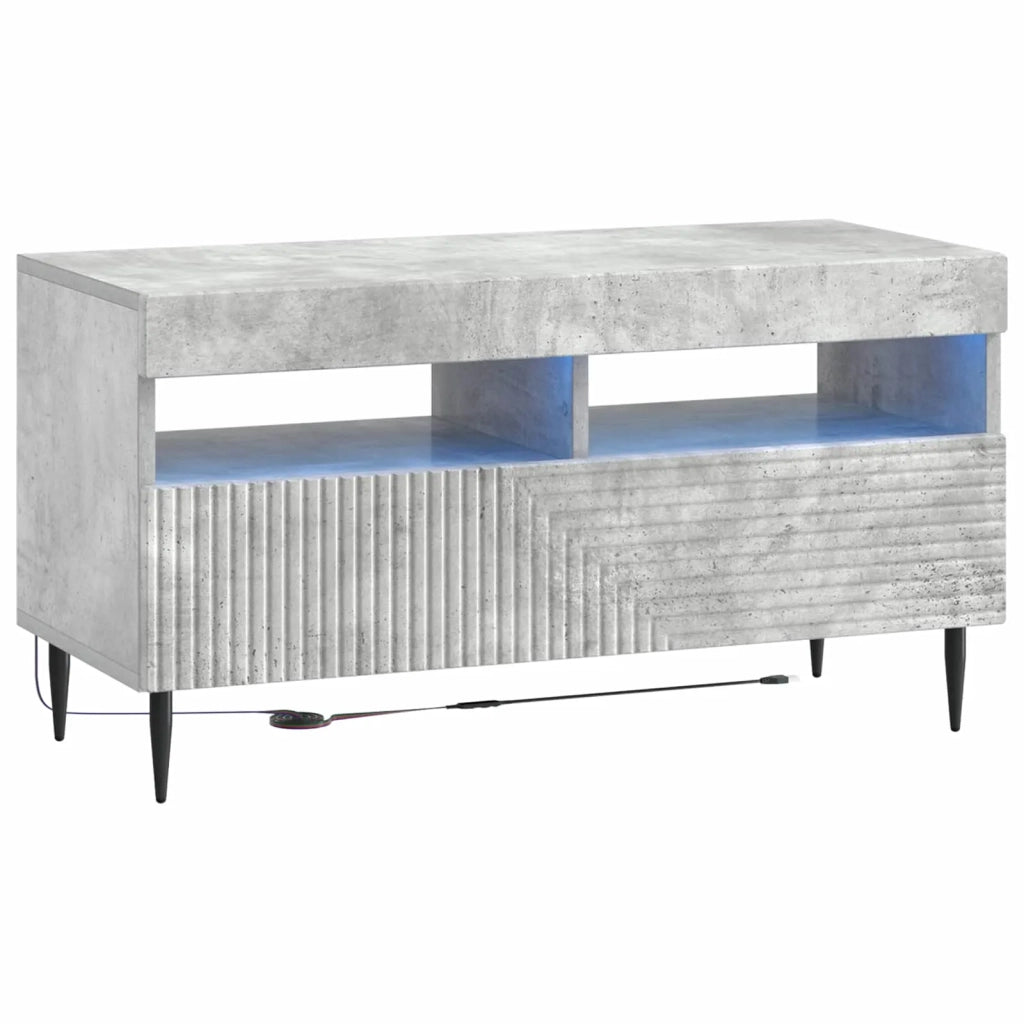 Mobile TV LED a 3 pezzi Grigio Cemento Legno ingegnerizzato 3416680