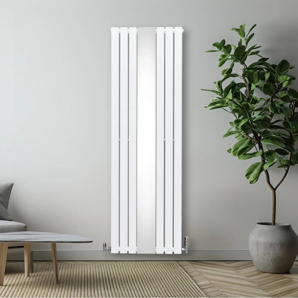 Radiatore a Specchio a Doppia Colonna Verticale Bianco 1800mm x 565mm