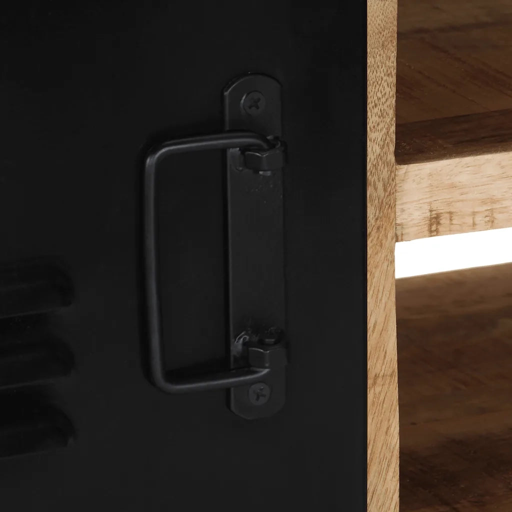 Mobile Porta TV 80x30x35 cm in Legno Massello di Mango Grezzo
