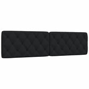 Coussin de tête de lit noir 200 cm tissu