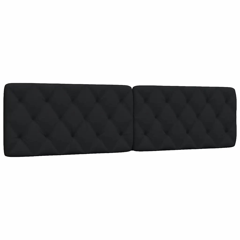 Coussin de tête de lit noir 200 cm tissu