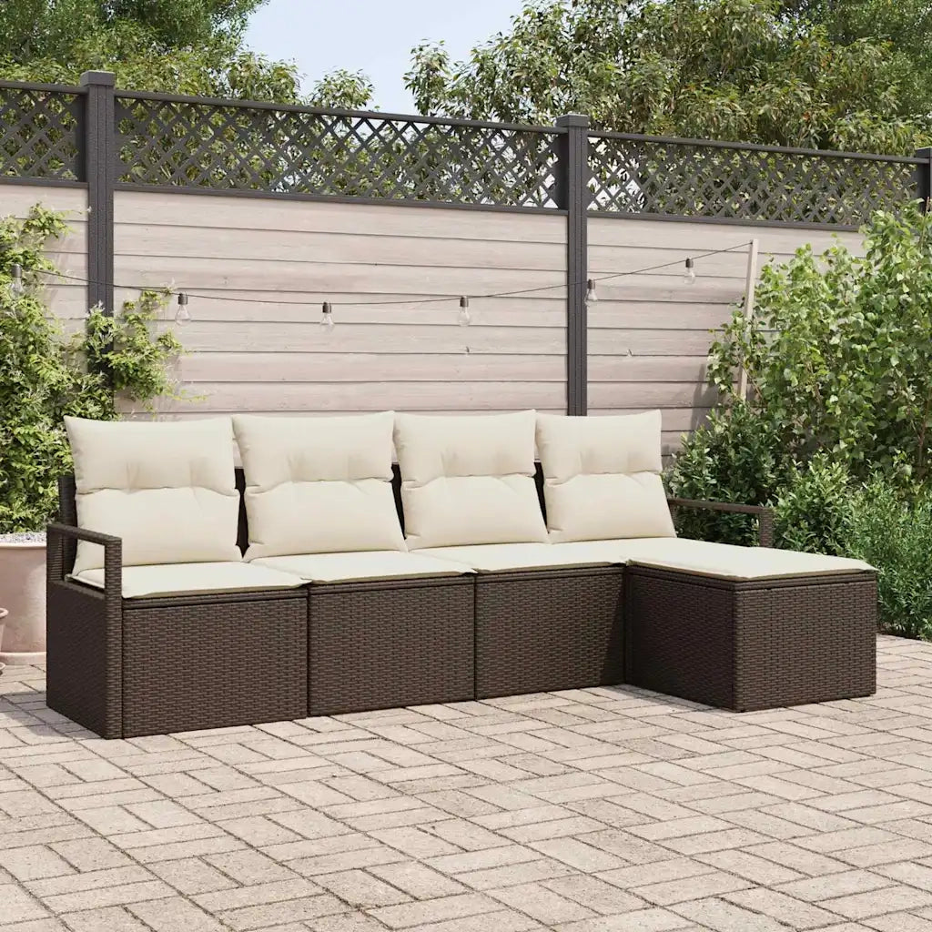 Set di divani 5 pcs Marrone polyrattan 3346338