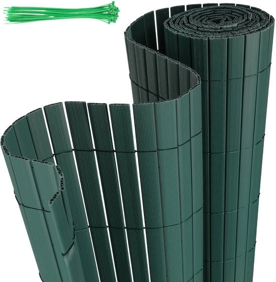 Schermo per giardino in PVC - separazione per balcone e schermo per terrazza e giardino - verde 0,8x5m