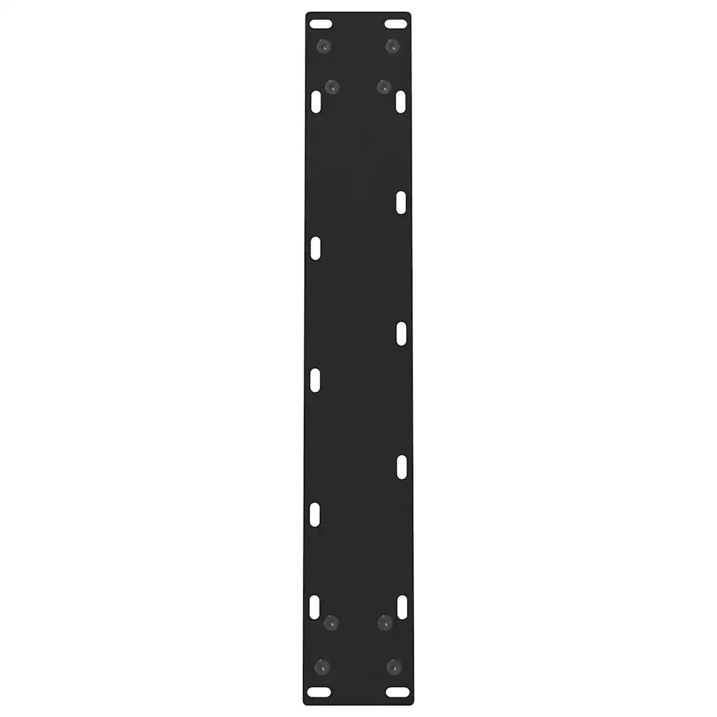 Gambe per tavolo da pranzo nere 2 pz 60x(72-73) cm in acciaio