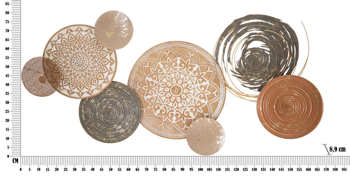 Pannello da Muro Boho 167,6x8,9x80,6 cm in Ferro
