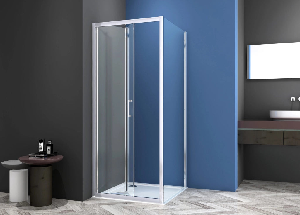 Box Doccia 2 lati 70x80 cm fisso + soffietto H195 cm ISA Cromato
