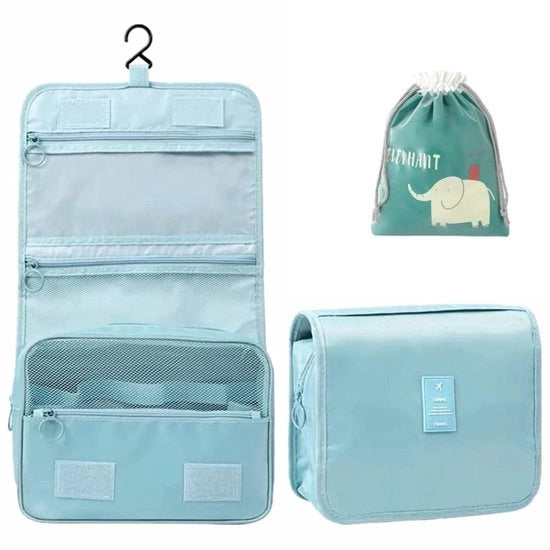 Organizzatore per Bagno Portatile per Donne - Impermeabile - con Scatole - con Cerniera per Appendere - Compatto e Leggero
