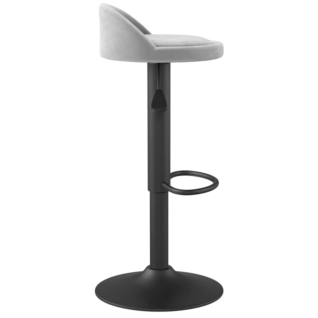 Sgabello da Bar Grigio Chiaro in Velluto cod mxl 57295