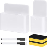 Set di marcatori magnetici - set da 2 - tensoelettrostatico per whiteboard - inclusi marcatori e gomma cancellante