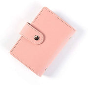 Portafoglio con 24 slot - Materiale PU - Rosso - Dimensioni compatte 7,5 x 11 cm - Sostenibile - Design elegante - Portafoglio
