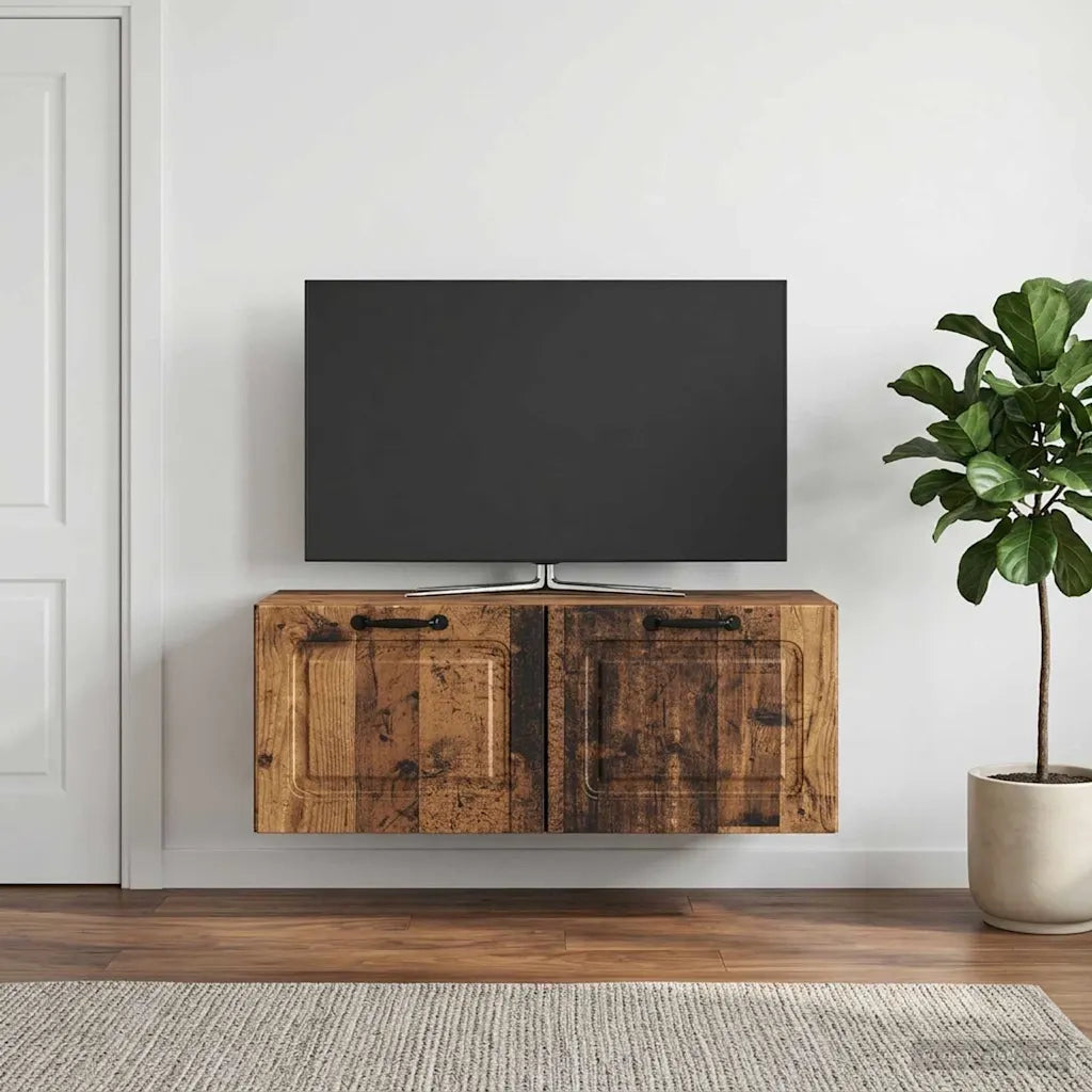 Mobile Porta TV da Muro Legno antico 78,5 x 31 x 30 cm 899403