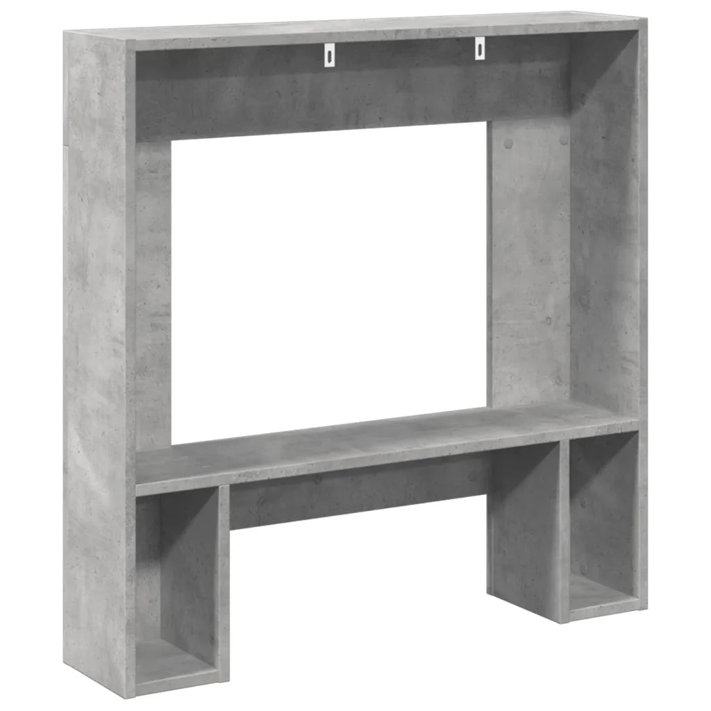 Cornice per Camino Grigio Cemento 81x18x82 cm in Truciolato 854601