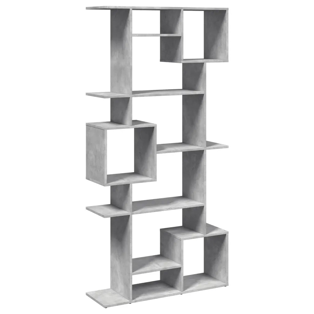 Libreria-Scaffale per Libri-Mobile di Stoccaggio Grigio Cemento 92x29x188 cm in Legno Multistrato