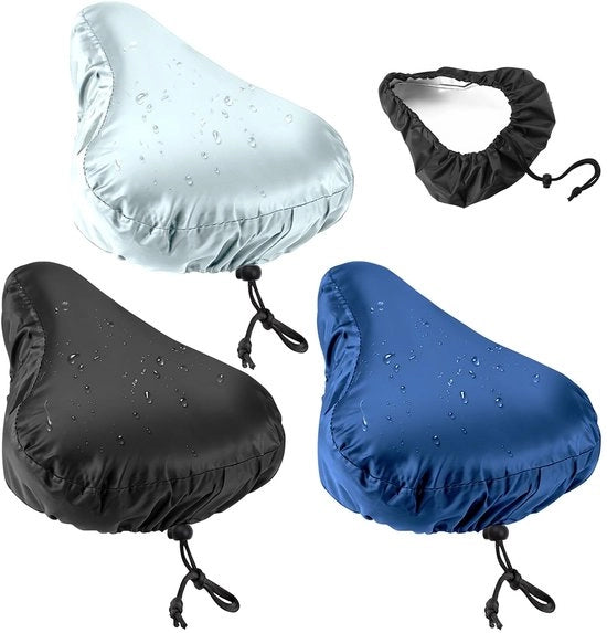 Set di 3 coperture per sellino da bicicletta impermeabili, 3 colori, guanciali da sellino da bicicletta lavabili e protezioni per sellino da bicicletta idrorepellenti per signore e signori