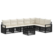 Set Divano da Giardino 8 pcs Nero polyrattan 3435724