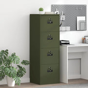 Armadio per File con cassetto Verde oliva 45,5 x 42 x 139 cm 891626