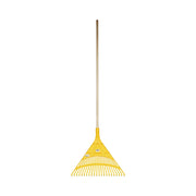 Rastrello in plastica per foglie, manico in legno 120cm, 22 denti Crownman
