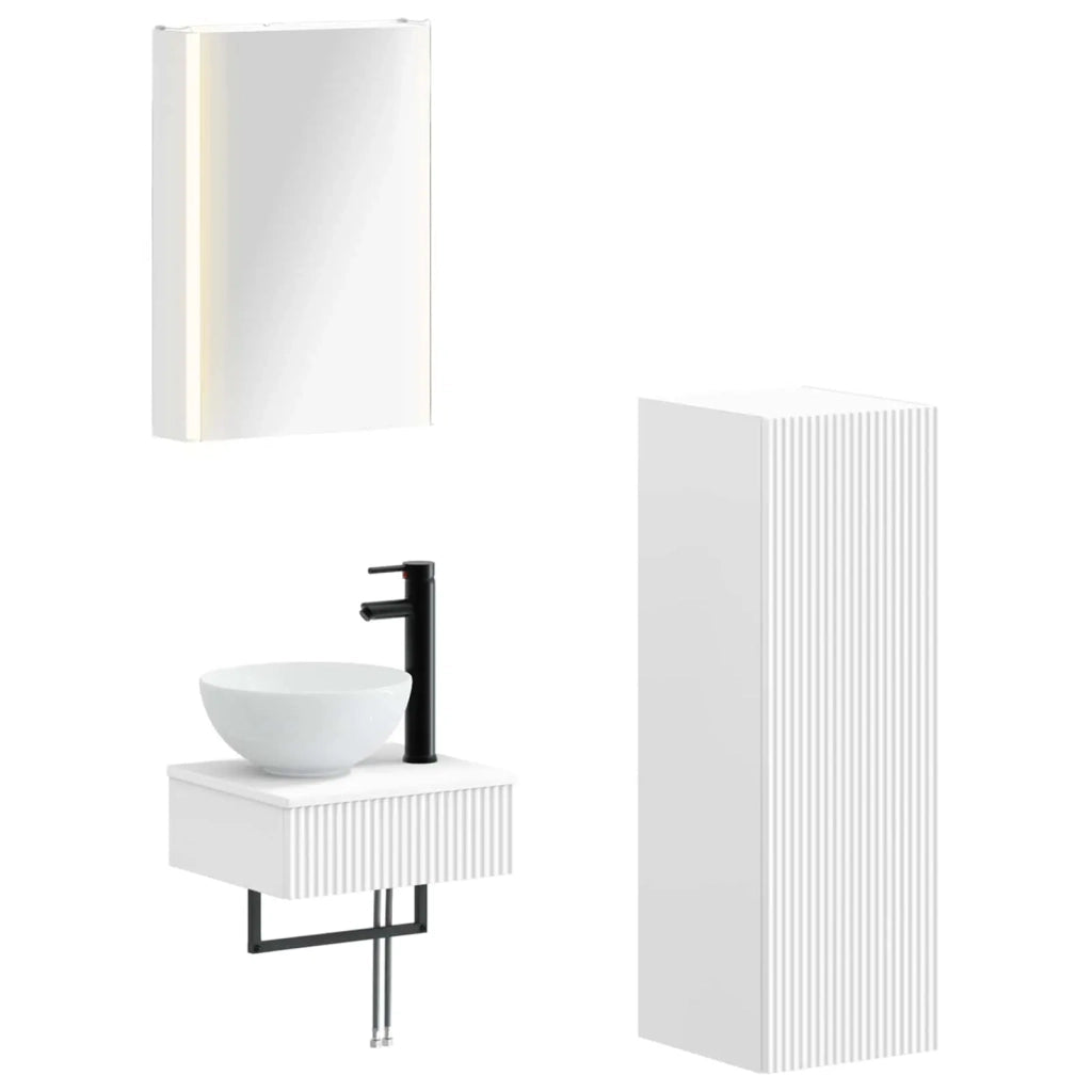 Set di Armadi da Bagno 4 pcs Bianco 43 x 11,5 x 60,5 cm 3407375
