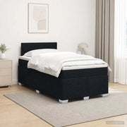 Letto box spring con materasso Nero 120 x 200 cm Tessuto 3450462