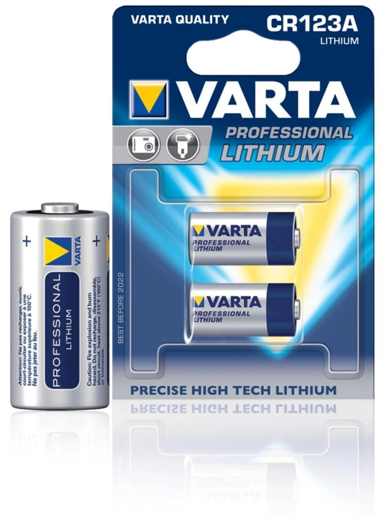 Varta CR123A-2 Professional Batteria Monouso CR123A Litio 3V 1600 mAh 2 pz colore Blu Argento