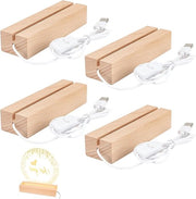 Illuminazione LED per piatto 30 × 45 × 20 mm - Regolazione di luminosità e ingresso USB per cristalli, lastre di acrilico e figure in resina