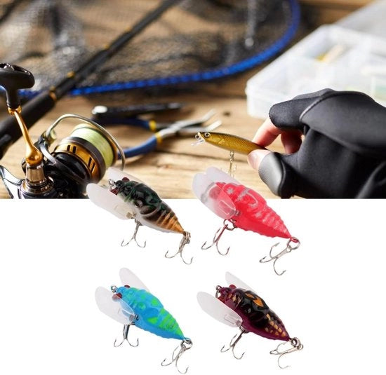 Attirante per Pesci di Grande Taglia - Occhi Holografici 3D e Spade in Gomma - Accessori da Pesca per Fiumi e Laghi